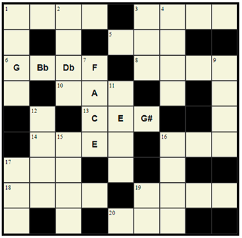 Crucigramas de acordes